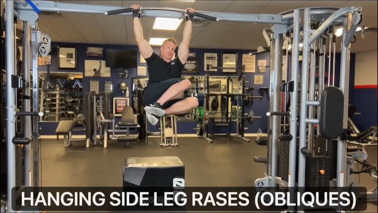 HANGING SIDE LEG RAISES (OBLIQUES)