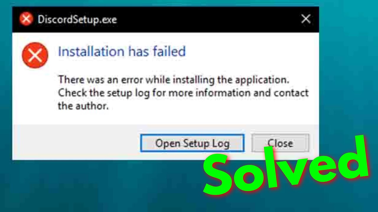 Исправлена ​​ошибка DiscordSetup.exe Установка не удалась &mdash; при установке приложения произошла ош...