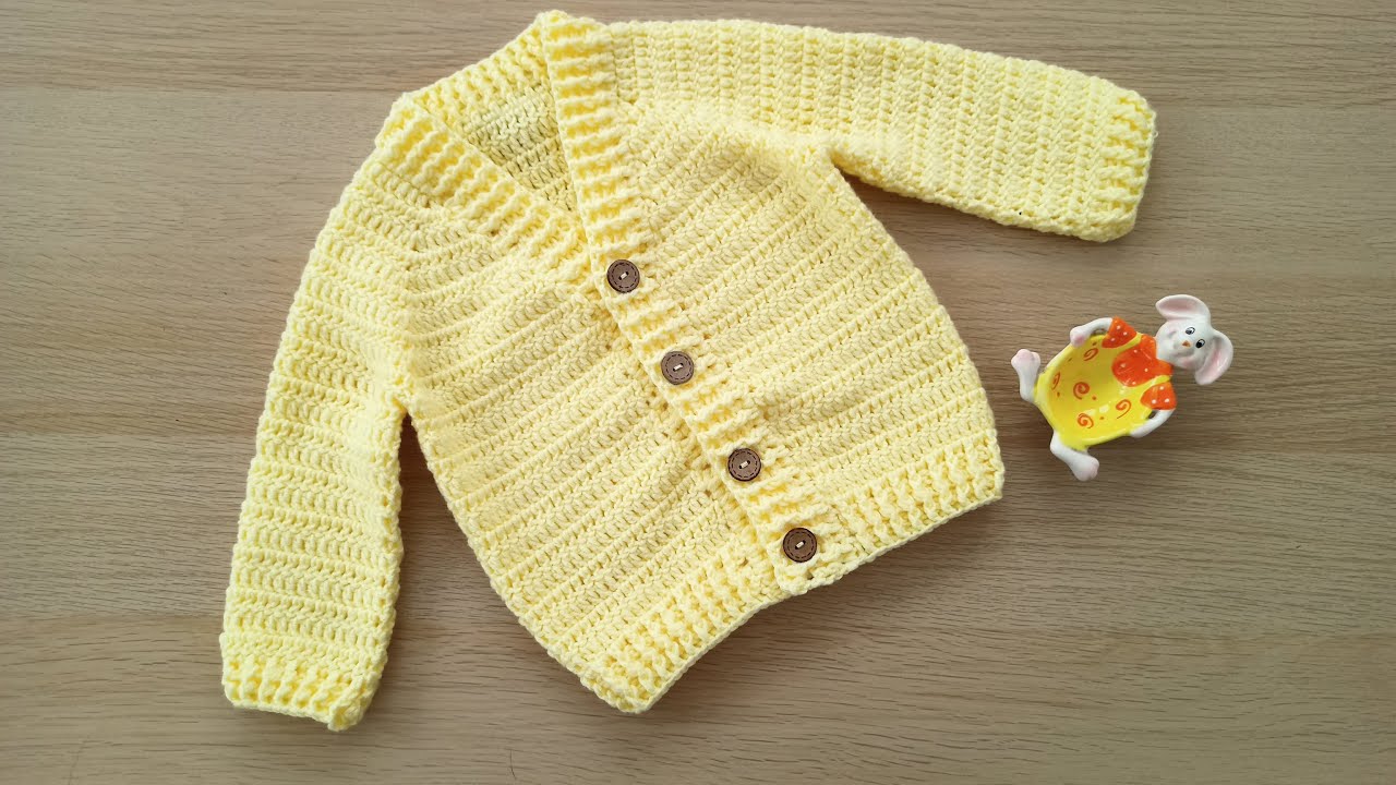 Cárdigan o saquito en crochet o ganchillo
