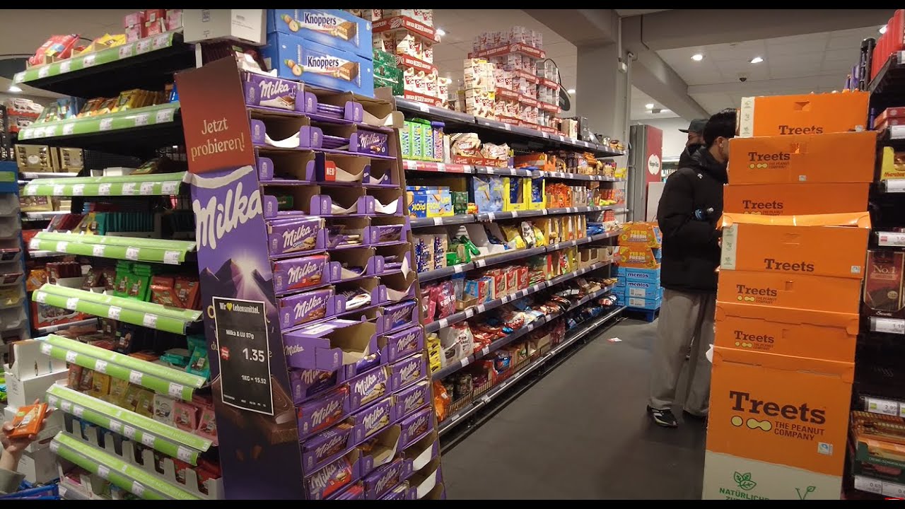 Grocery Store EDEKA in Munich, Germany [4k Ultra HD 60fps ]