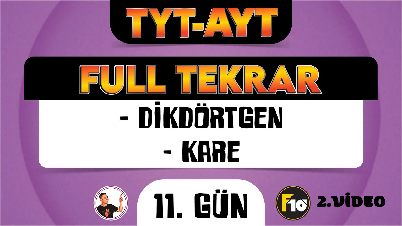 Geometri Full Tekrar Kampı | 11.Gün 2.Video | Dikdörtgen-Kare | 2023