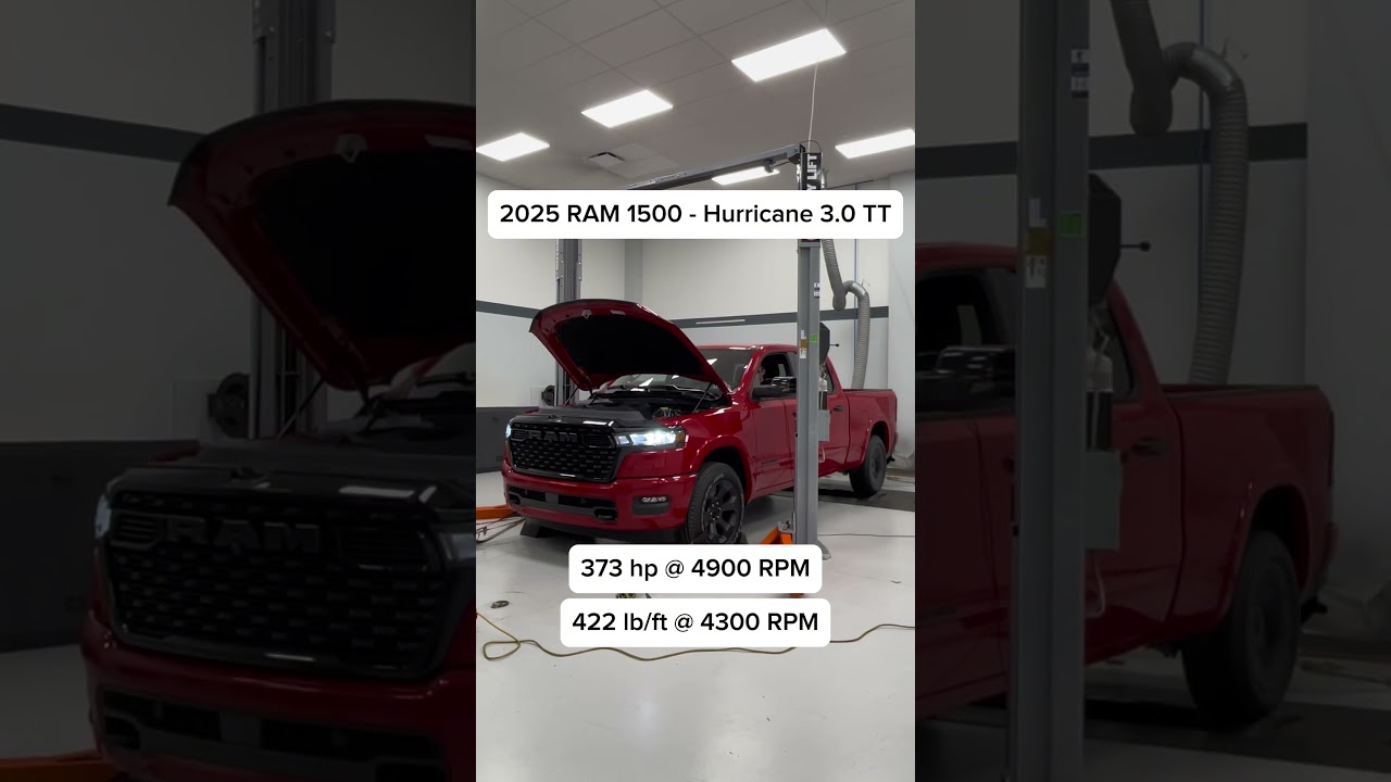 Hurricane🌀vs HEMI💪🏼 dyno test! Who wins? #ramtrucks #dodgeram #twinturbo #hemi #americantrucks