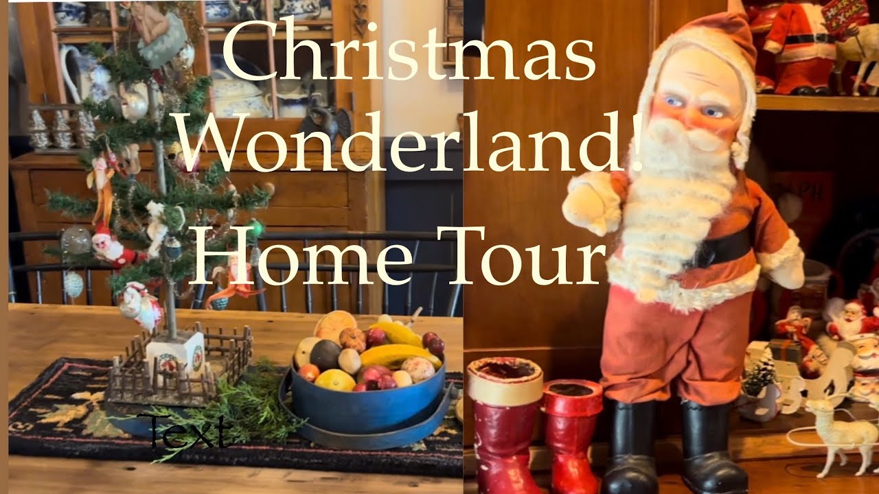 Come tour this Christmas Wonderland of Antique Santas and Decorations!