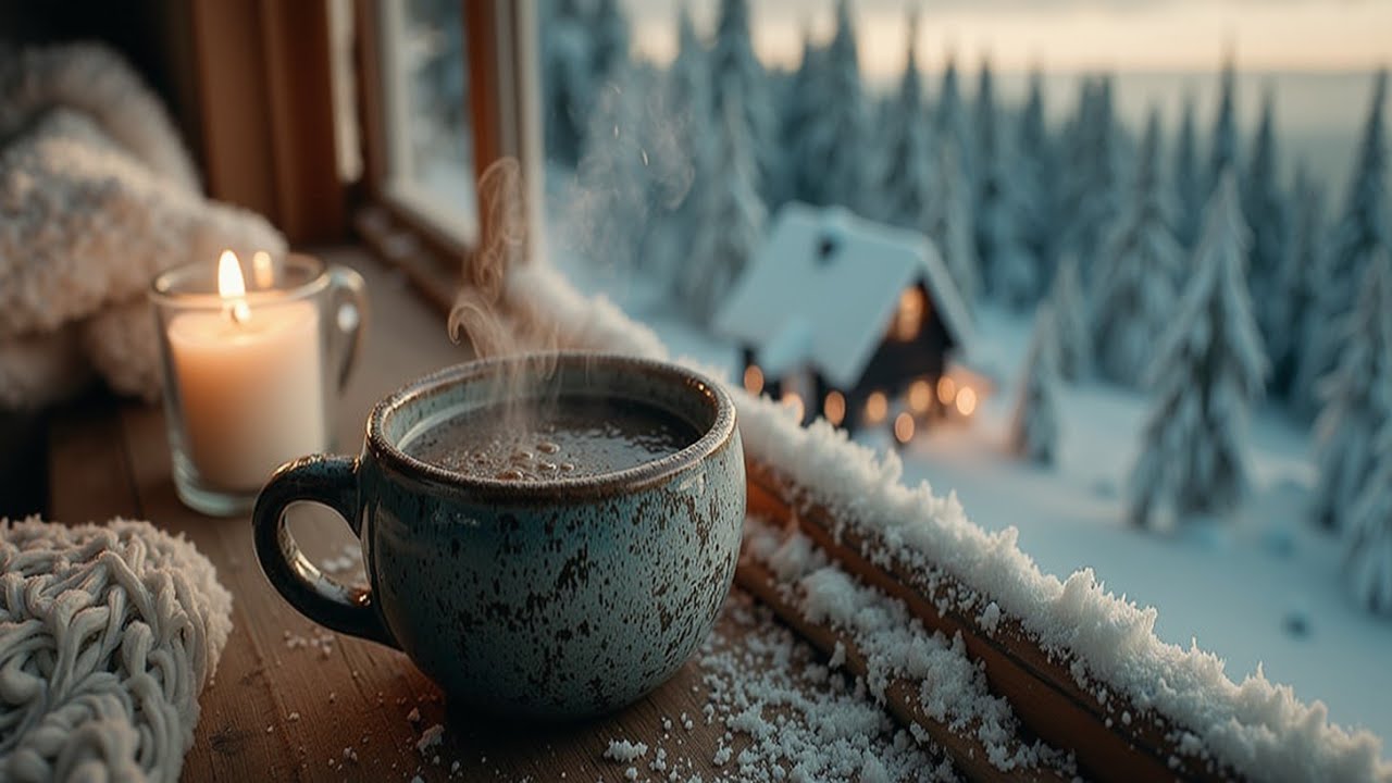 Winter Coffee Shop Ambience ~ Chill Jazz & Smooth Instrumental for Cozy Study Sessions