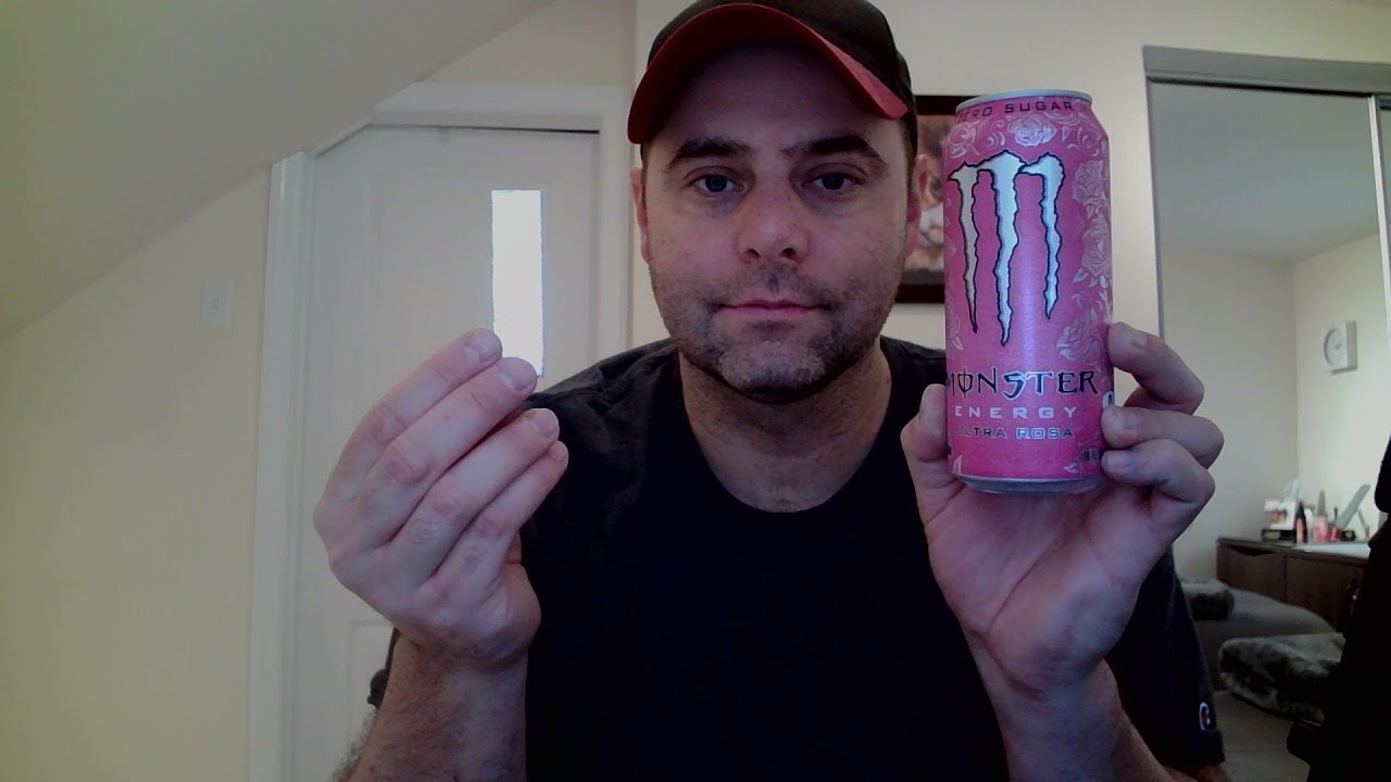 ASMR Monster Energy Ultra Rosa Drink Review and Gum Chewing NFL Playoffs Recap