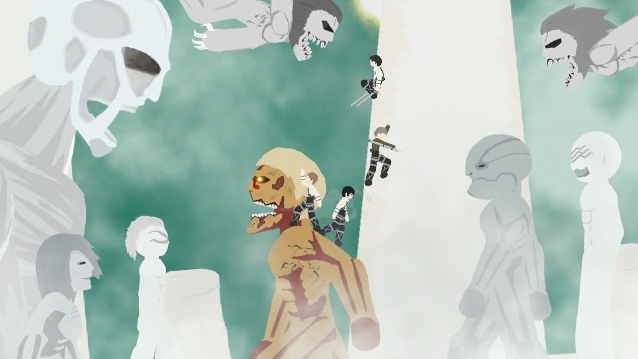 All Ancient Titans vs Reiner and Survey Corps || DC2.