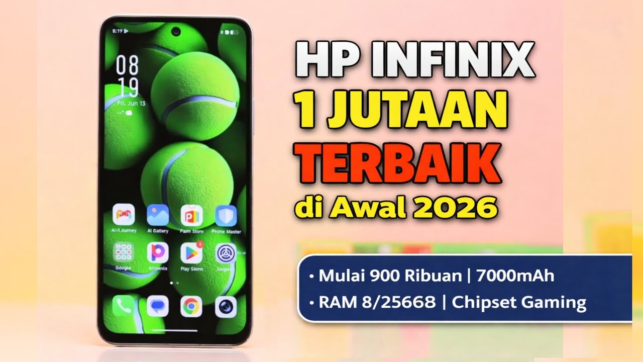   5 HP INFINIX 1 JUTAAN TERBAIK Awal 2026! Mulai 900 Ribuan 🔥Spek Ngeri!