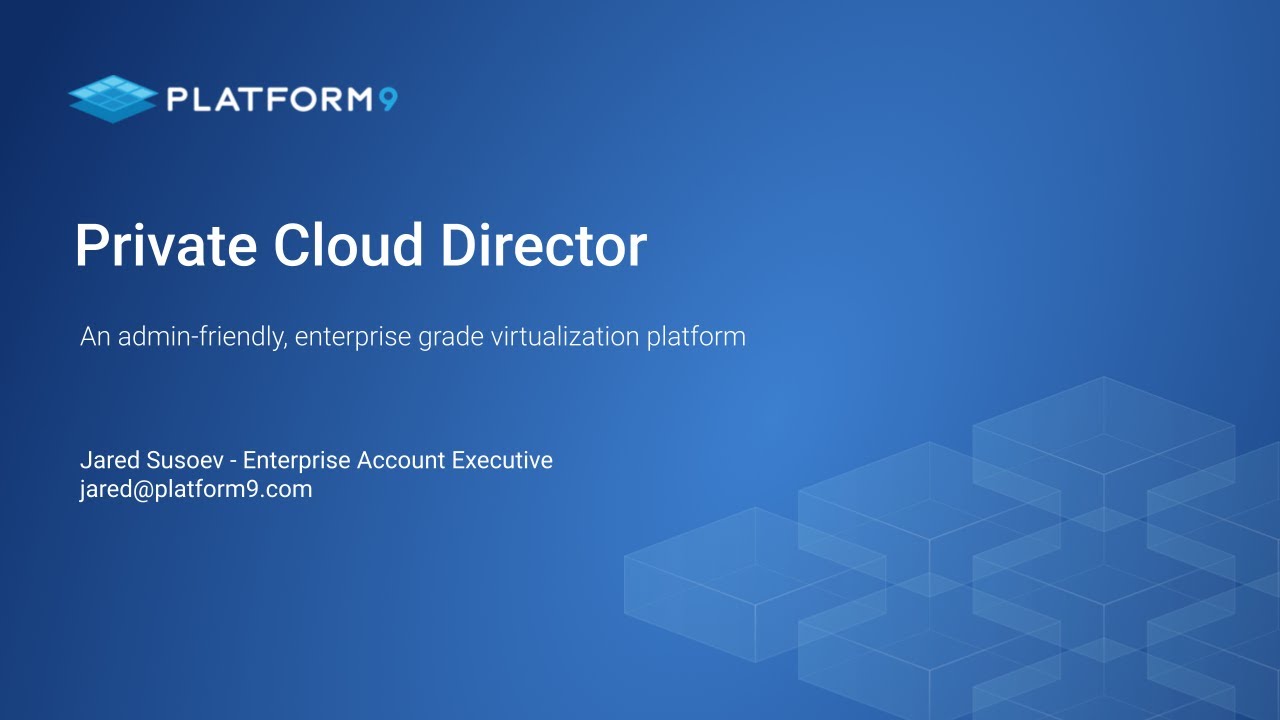 Private Cloud Director overview with Jared Susoev