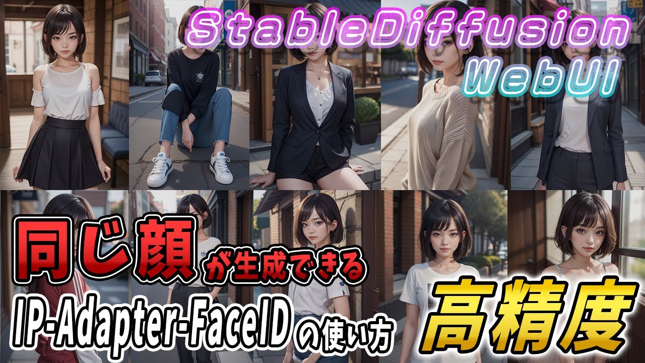 Stable Diffusionで同じ顔を生成！Cntrol Net IP-Adapter-FaceIDの使い方