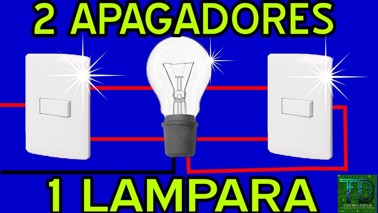 COMO ENCENDER Y APAGAR UN FOCO O BOMBILLO DESDE DOS PUNTOS DISTINTOS (CIRCUITO DE ESCALERA).