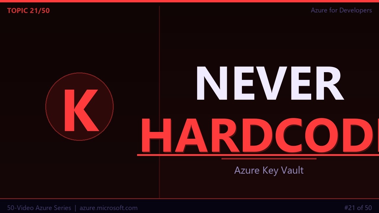 You Should Never Hardcode a Password &mdash; Azure Key Vault Explained