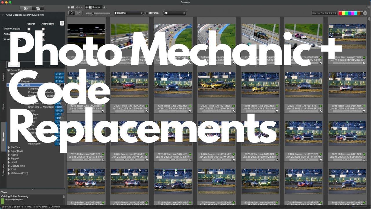 Photo Mechanic Code Replacements