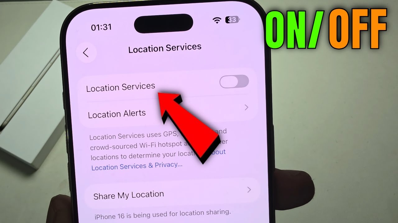 iPhone 17 Air: включение или отключение службы определения местоположения на iPhone