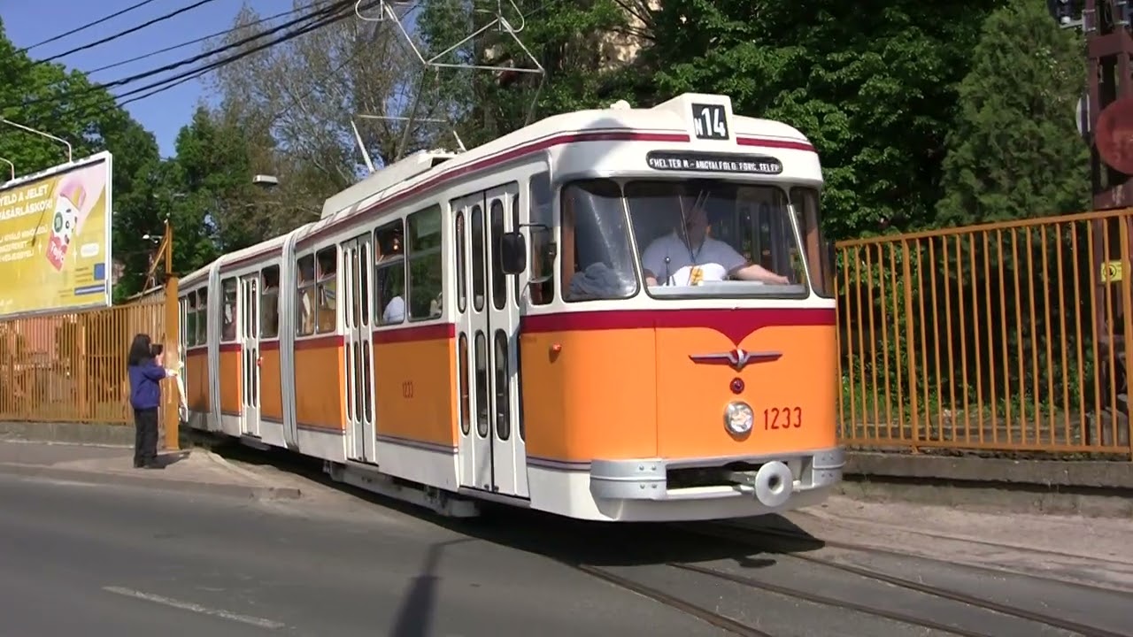 Ny&iacute;lt nap 02 Angyalf&ouml;ld Kocsisz&iacute;n 2025. &aacute;prilis 26. &Ouml;reg villamos 1233  Budapest 4.k.Ca 03769