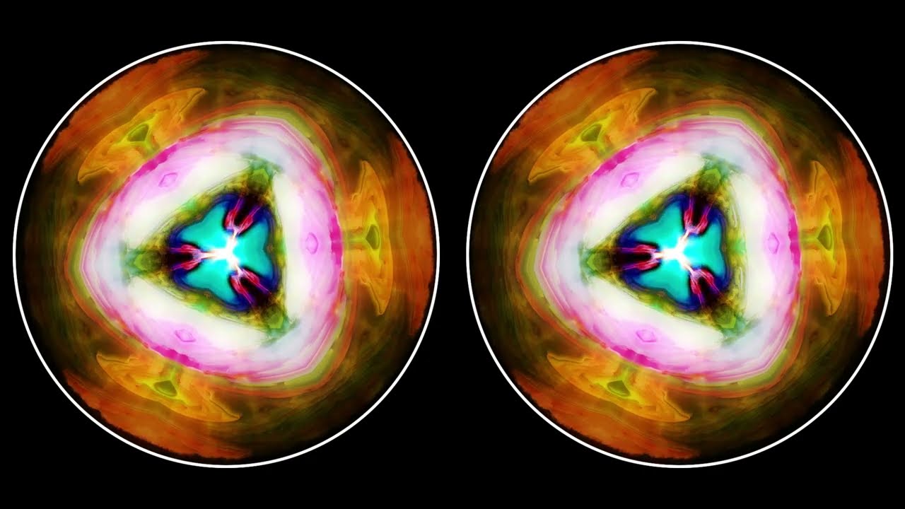 Mandala de 3 y 6 Ejes, Estereoscopico 3D (Sentido Levógiro)