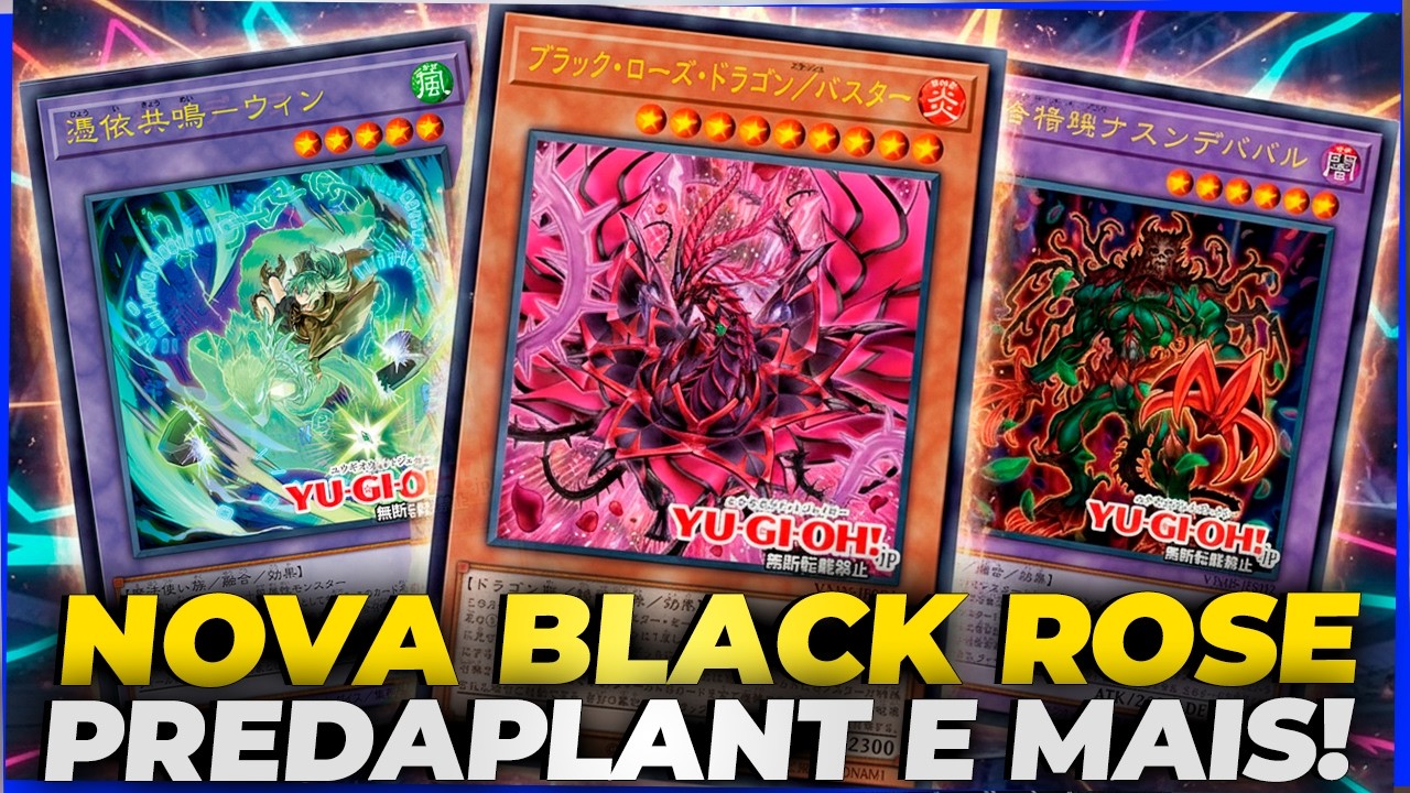 NOVA BLACK ROSE DRAGON, PREDAPLANT E MAIS CHARMER CHEGANDO EM YU-GI-OH!