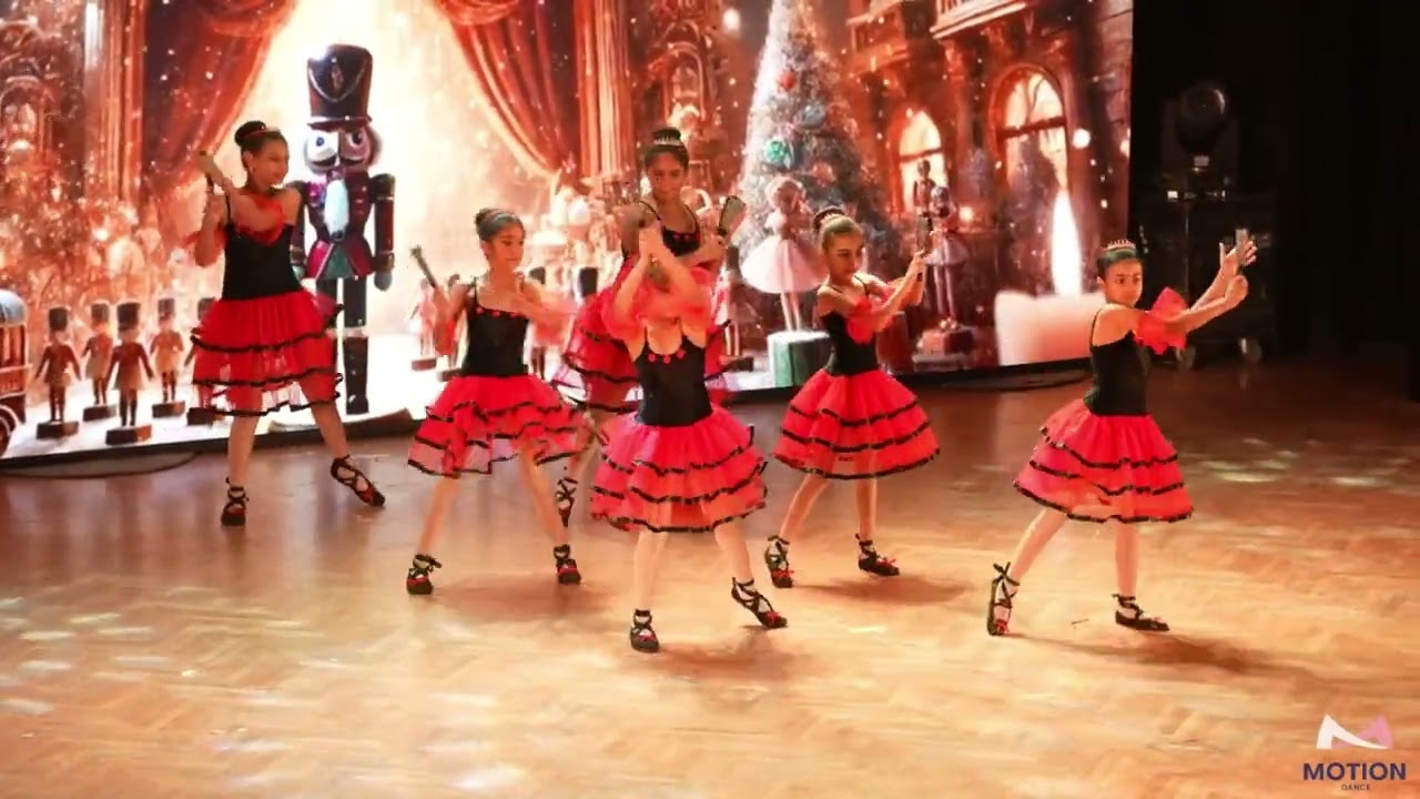 Spanish dance from nutcracker ballet, kids ballet performance from motion dance studio recital 2025