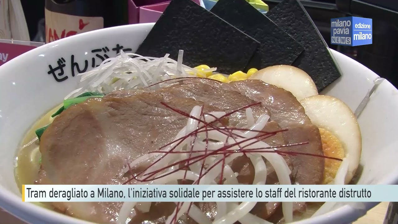 Tram deragliato a Milano, partono le iniziative solidali per il ristorante giapponese distrutto