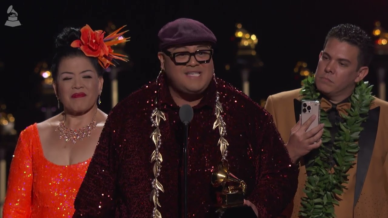 KALANI PE'A Wins BEST REGIONAL ROOTS MUSIC ALBUM For KUINI | 2025 GRAMMYs Acceptance Speech