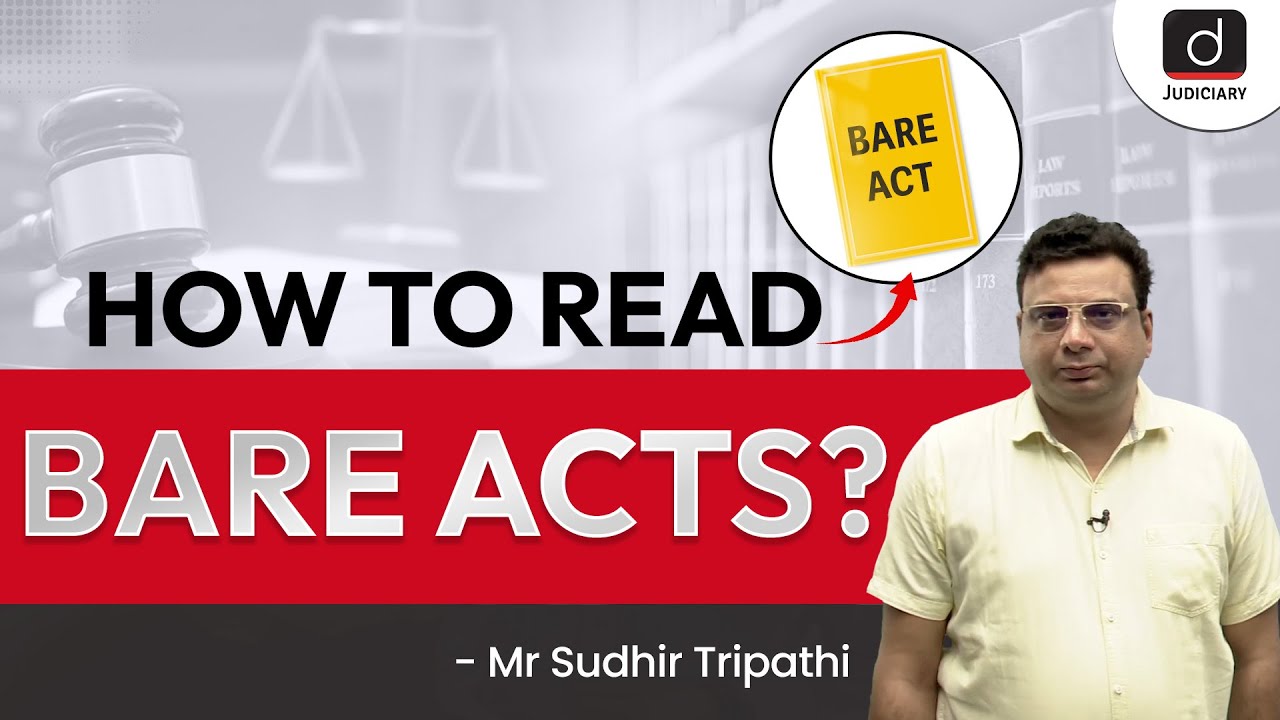 How to Read Bare Acts? | Bare Acts | Judiciary Exams Preparation | Drishti Judiciary