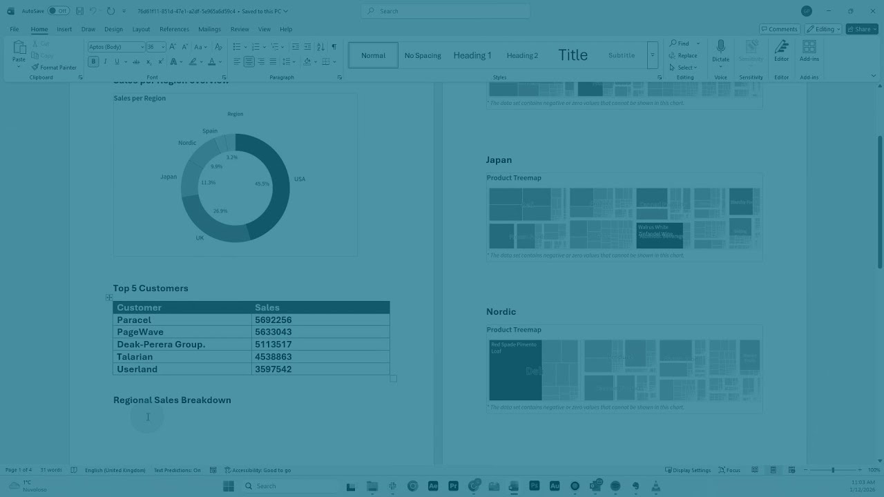 Создание шаблонов отчетов Word — Qlik Cloud Analytics