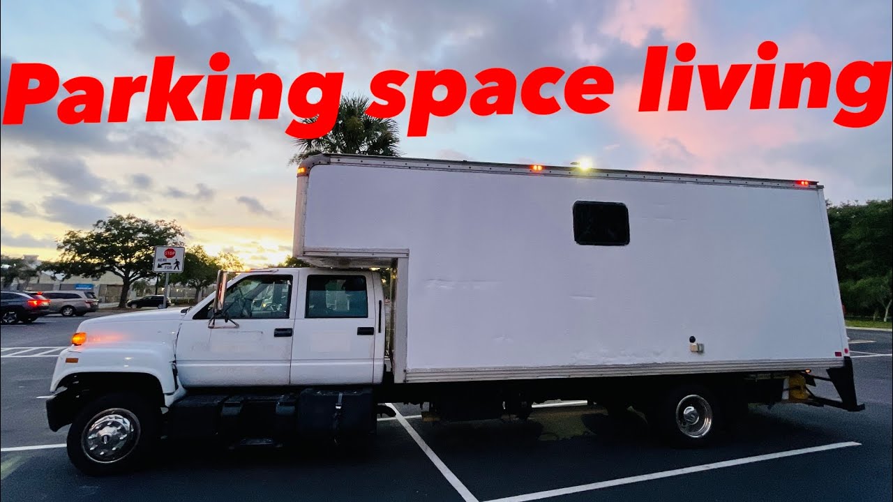 Overnight at Cracker Barrel in A Box Truck Conversion