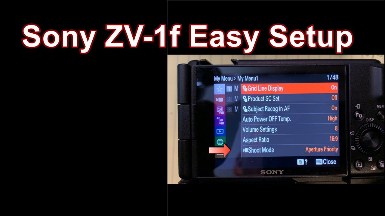 Sony ZV 1f Settings You Need - Must Have Camera Settings For zv1f