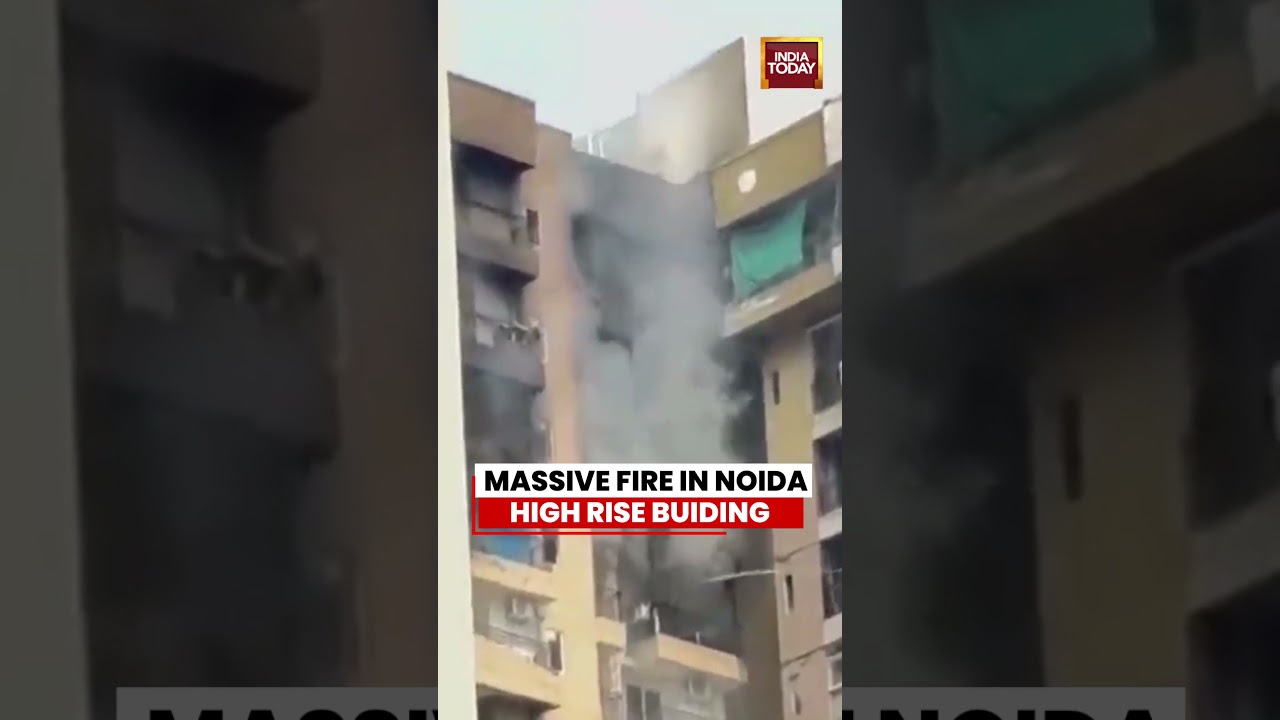 Noida Flat Fire: Blaze Erupts At Aranya Society In Sector-119; 6 Fire Tenders Deployed #noidafire