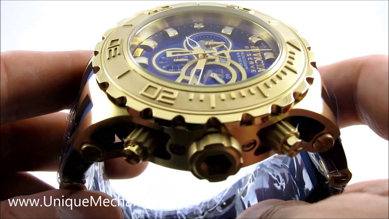 Invicta Watch 6906 Subaqua Specialty Reserve Gold Tone Swiss Chronograph