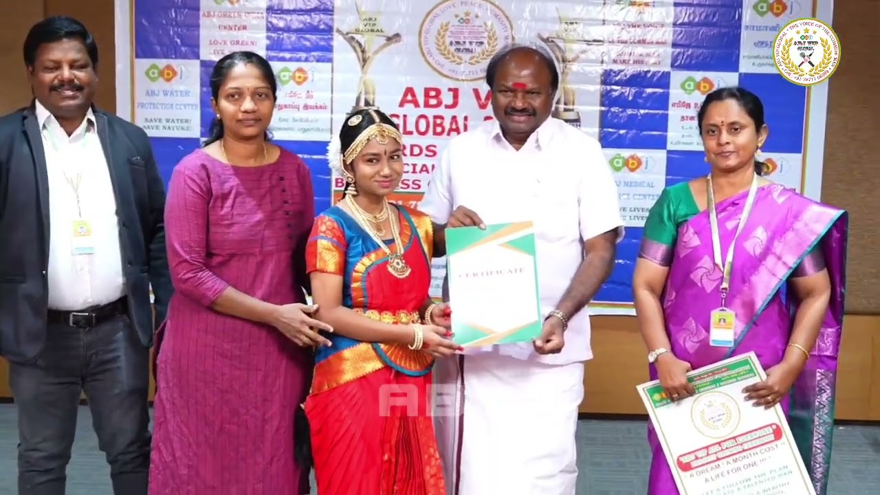AWARD WINNERS @ ABJ VIP GLOBAL 2026 AWARDS & CULTURAL FESTIVAL @ ERODE TAMILNADU INDIA 