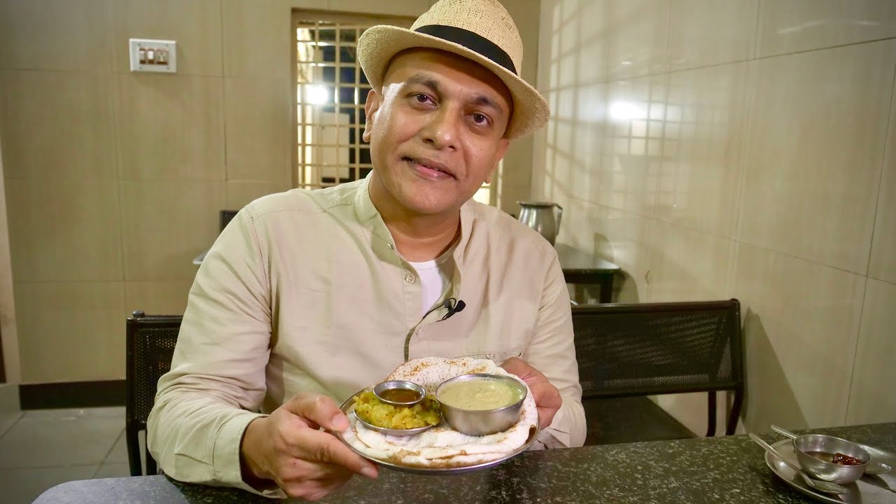 Softest, Fluffiest SRI LAKSHMI BHAVAN TIFFIN ROOM Khaali Dosae Making & Tasting! 68 Year Recipe!