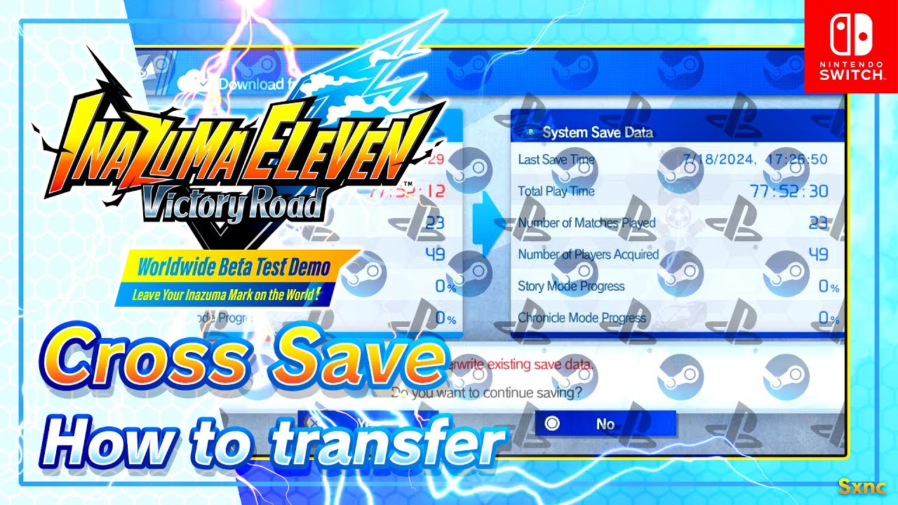 How to transfer your Save Data (Cross Save) | Inazuma Eleven&copy; Victory Road 1080p