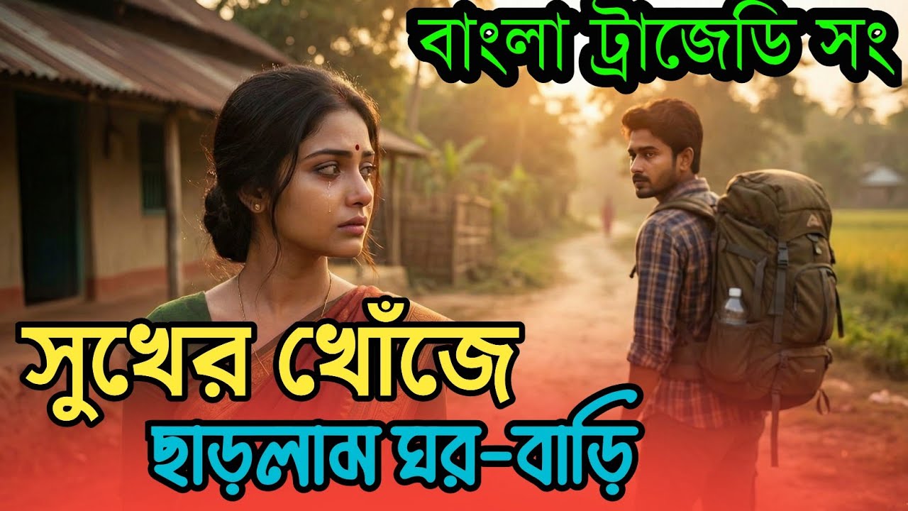 সুখের খোঁজে, ছাড়লাম ঘর-বাড়ি | Heart Touching Bangla Sad Song | এই জীবনে সুখের দেখা পাইলাম নারে আমি |