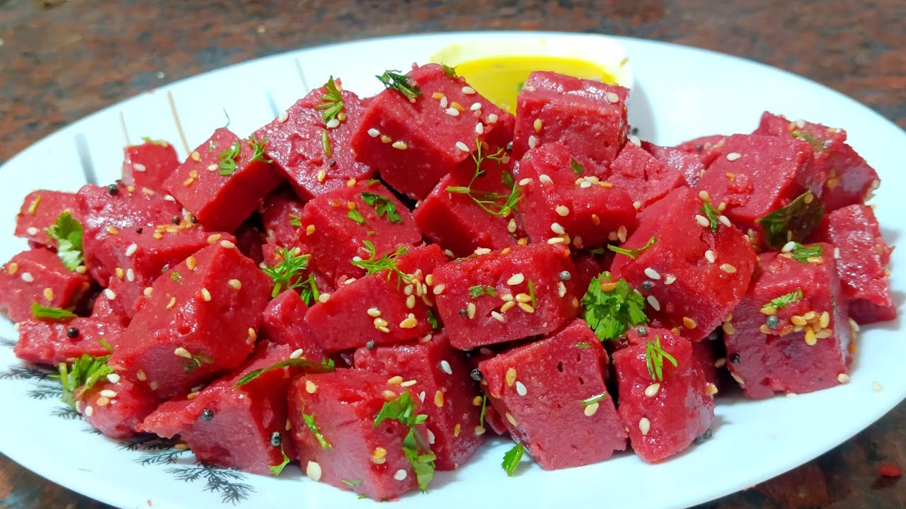 चुकंदर से बना ऐसा नाश्ता कि सब दंग 😋। Beetroot Besan Snack (No Fry, Low Oil) | healthy breakfast