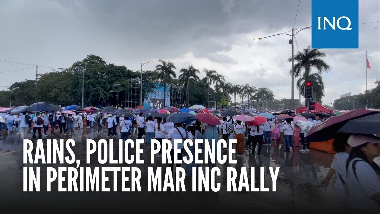 Rains, police presence in perimeter mar INC rally