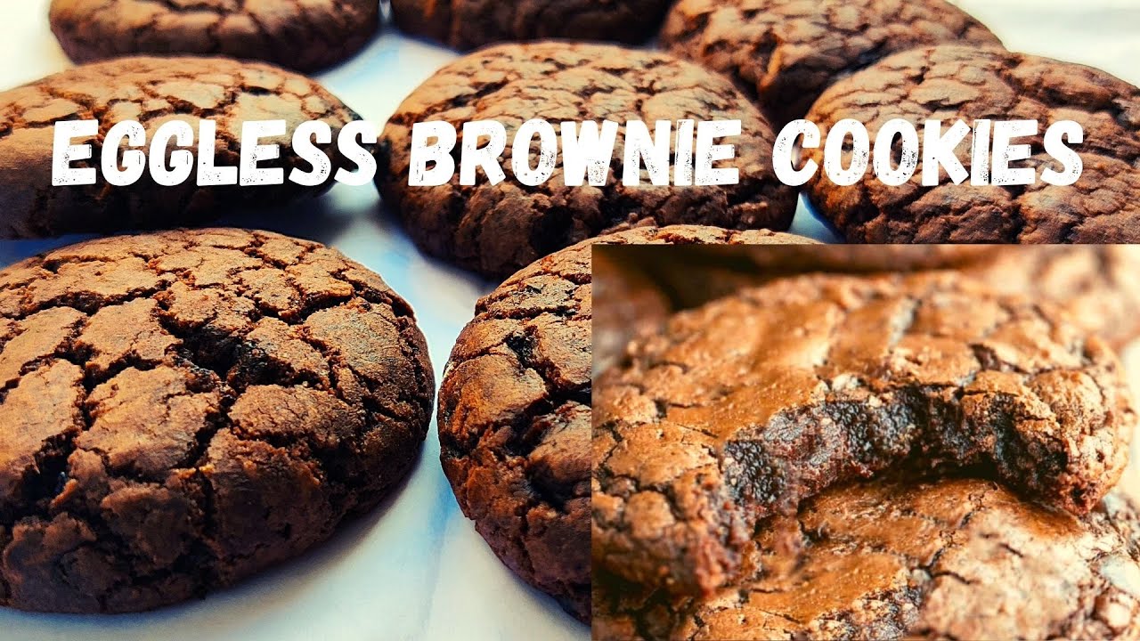 EGGLESS BROWNIE COOKIES | BROOKIES | ULTIMATE BROWNIE CRINKLE COOKIES | CHOCOLATE BROWNIE COOKIES