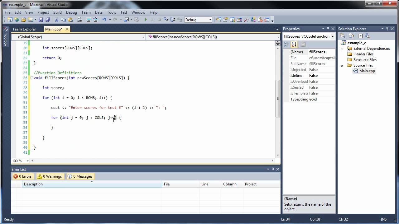 C++ Tutorial 17 - Multidimensional Arrays as Parameters