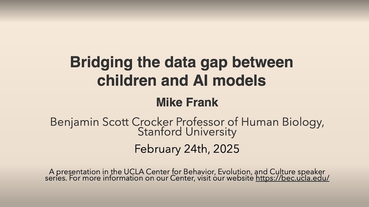Michael Frank - Bridging the data gap between children and AI models