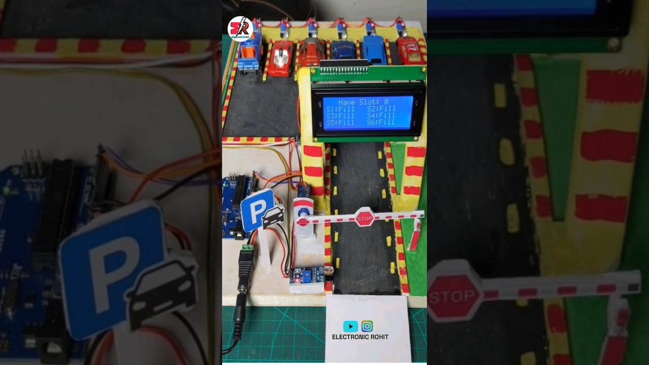 Smart Parking|| How I Made Smart Parking System With IR Sensor & Sarvo Motor Diy #car #parking #diy
