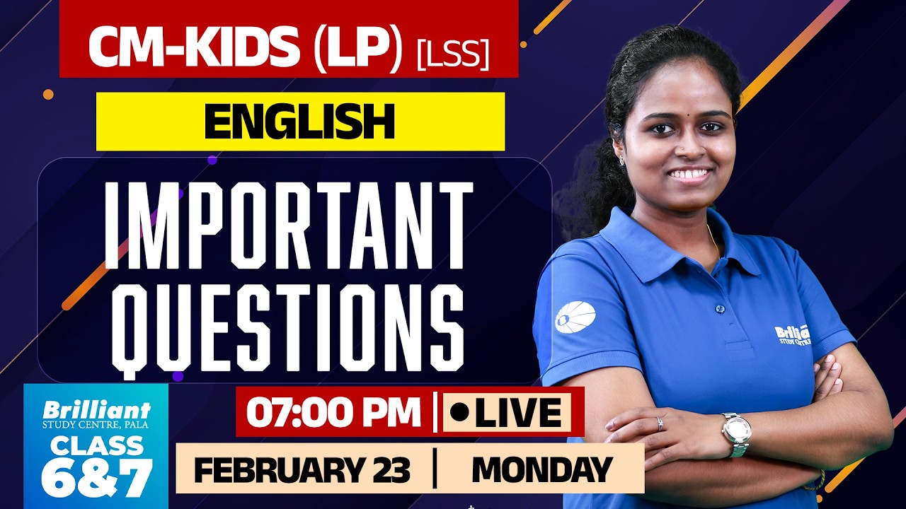 CM Kids LSS 2026 English Important Questions | Class 6 & 7 | Live Exam Preparation | FEB  23@7PM