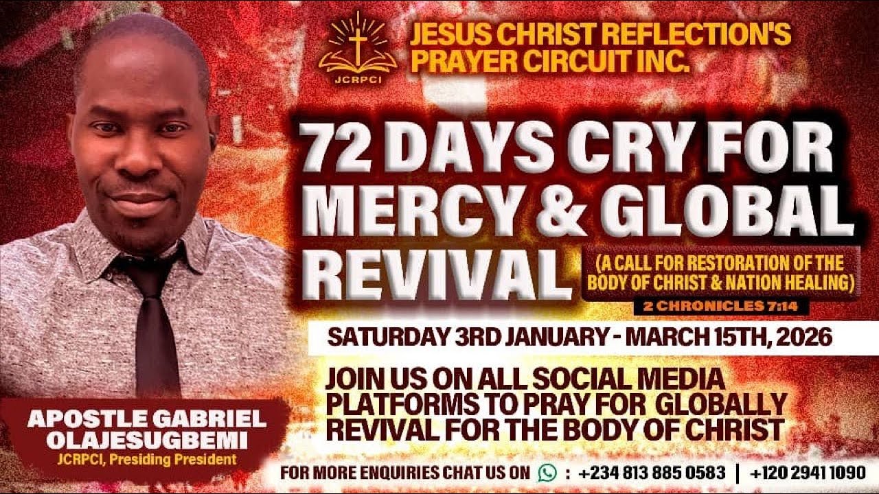DAY 34-PASTORAL COMPASSION || 72 DAYS CRY FOR MERCY & GLOBAL REVIVAL || APOSTLE GABRIEL. O
