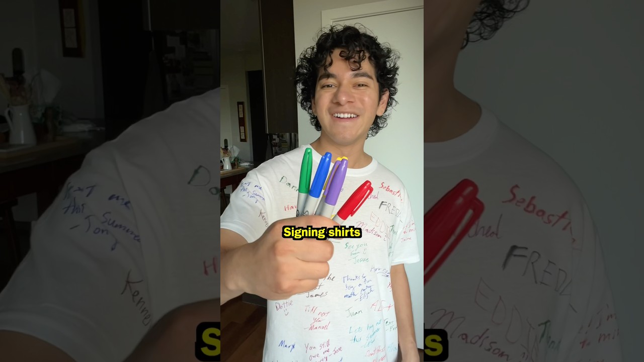 Signing shirts on the last day of school&hellip;