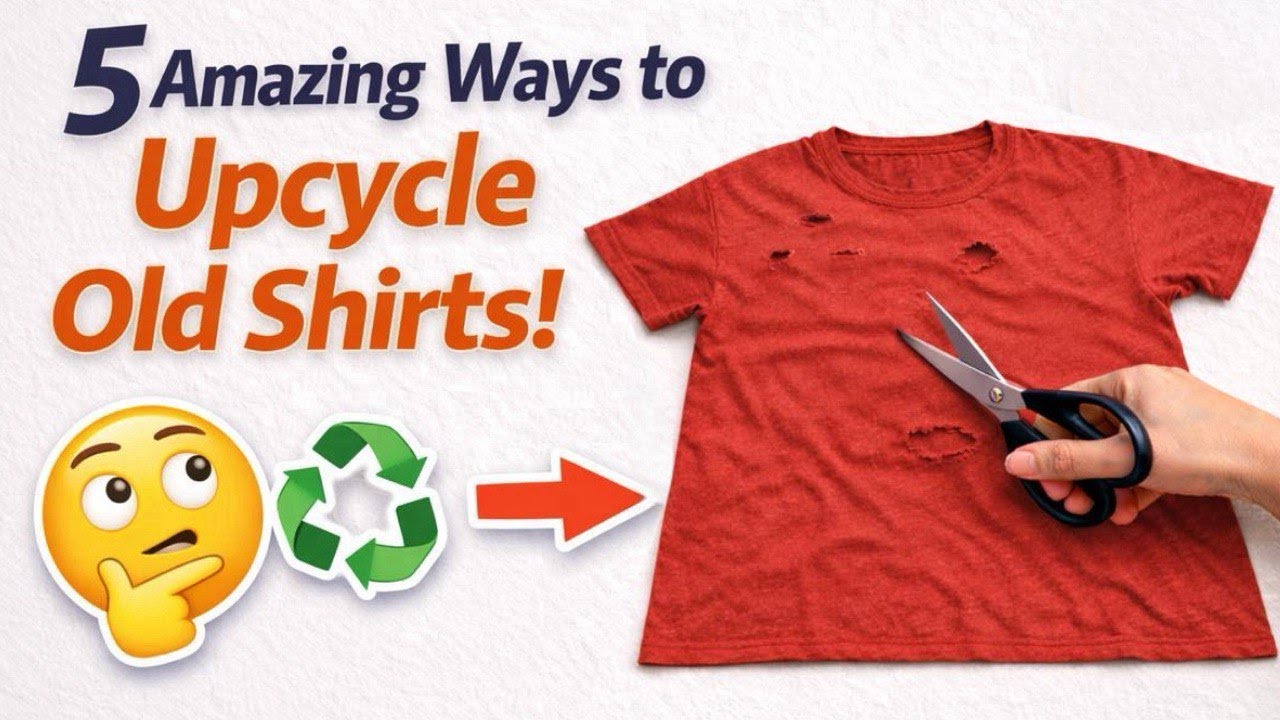 Don’t Throw Away Old Shirts 😱 | 5 Easy Upcycling Ideas That Really Work