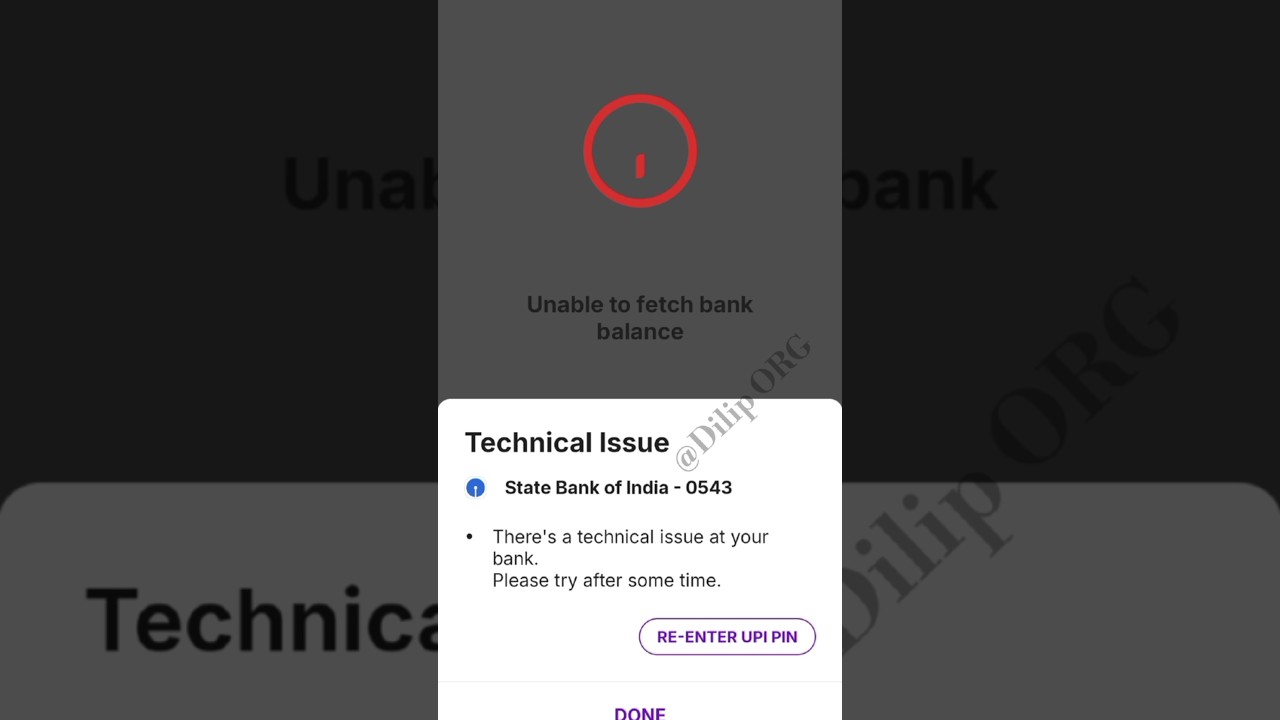 PhonePe Technical Issue Problem SBI Bank #shorts #shortvideo #shortsfeed #shorts #fixproblem