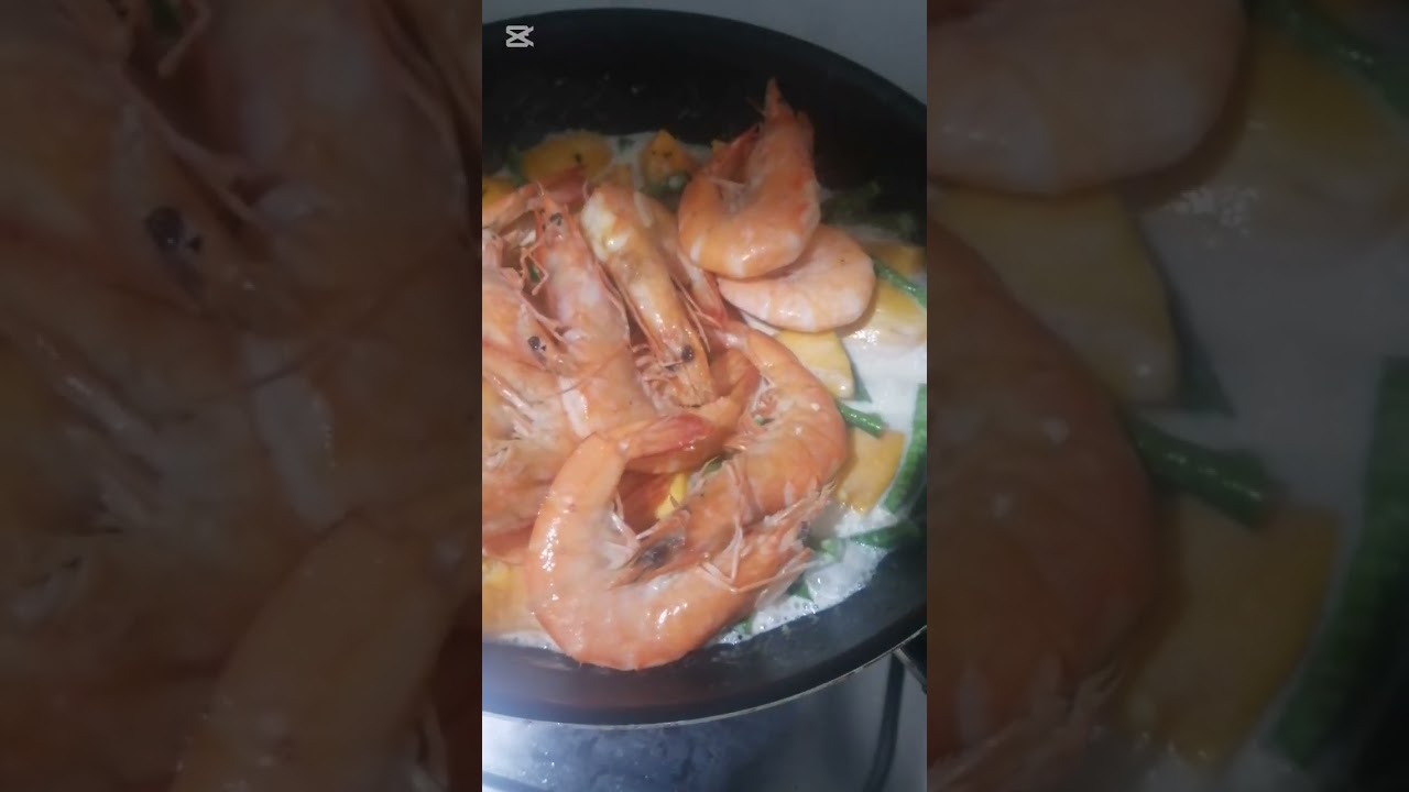 Masarap na ginataang kalabasa, sitaw with shrimp 🦐