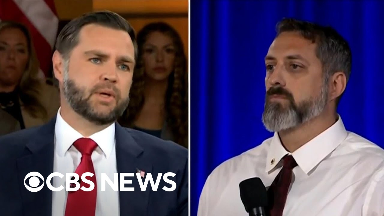 Watch: Man whose wife died in Iran strike confronts Vance on 