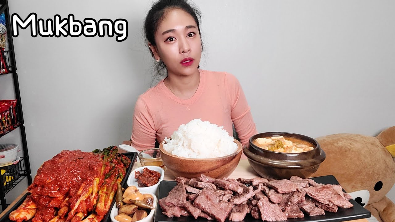 대전선화동 매운실비김치 실비파김치와 소고기 청국장 먹방 Korean Food Spicy Kimchi,Cheonggukjang Mukbang eating show