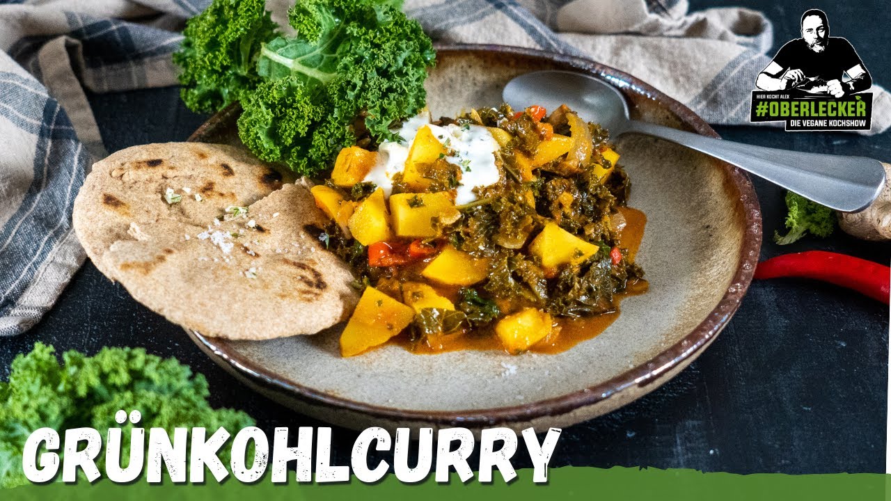Veganes Grünkohlcurry. Die Vitaminbombe perfekt in Szene gesetzt