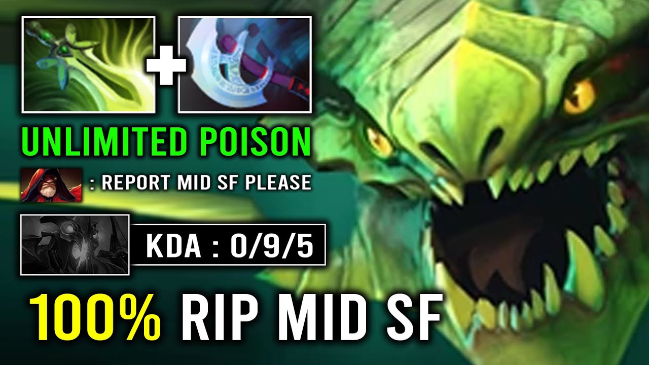 How to 100% Totally Delete SF From Mid Unlimited Poison Spam Butterfly Viper Carry Dota 2