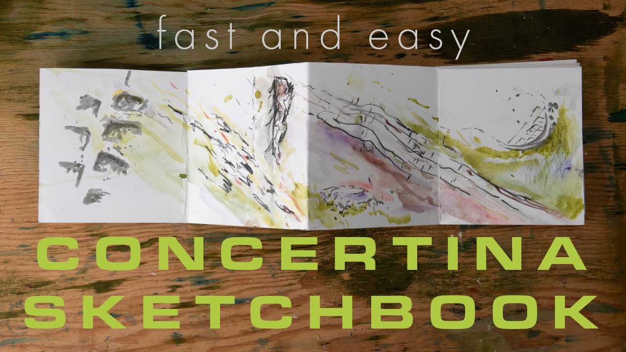 Fast and Easy Concertina Sketchbook | No tape needed